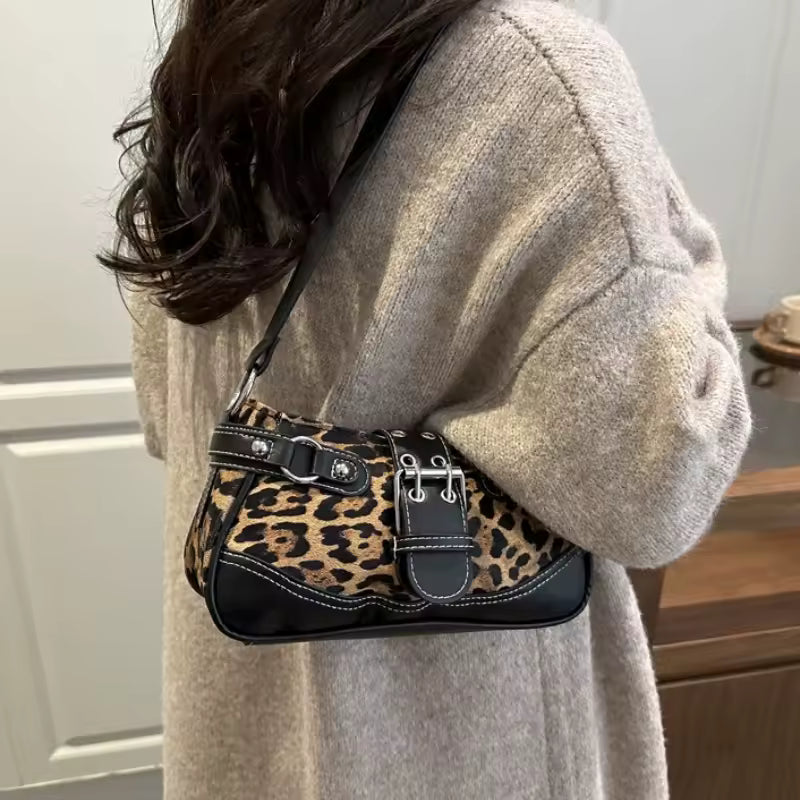 BLACK Leopard bag