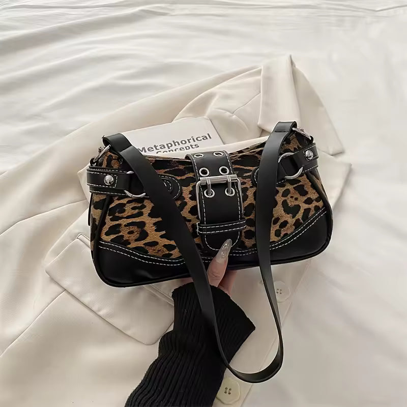 BLACK Leopard bag