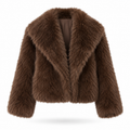 BROWN Faux fur coat