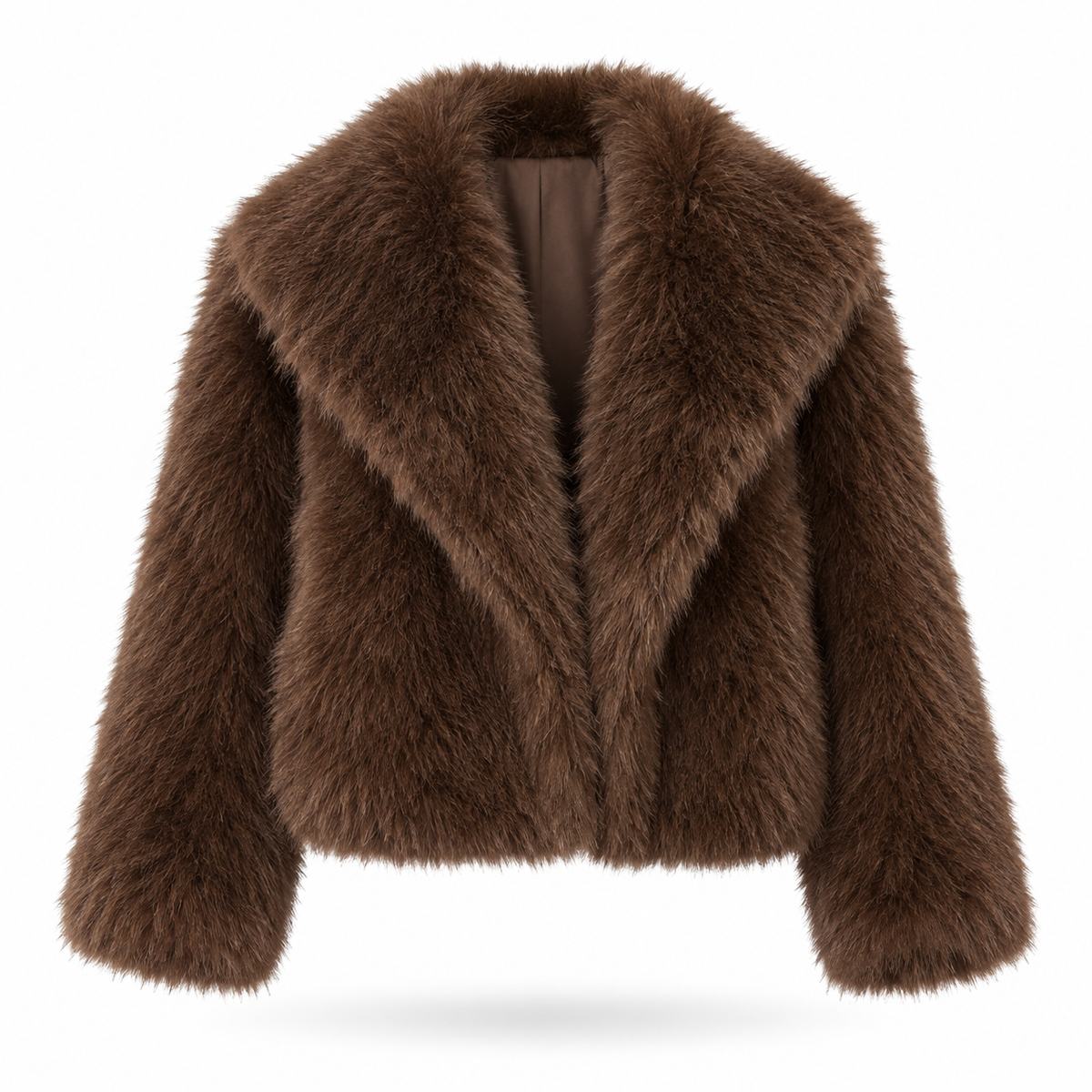 BROWN Faux fur coat