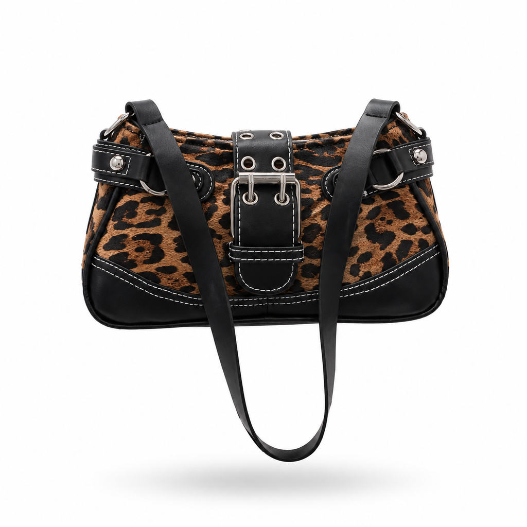 BLACK Leopard bag
